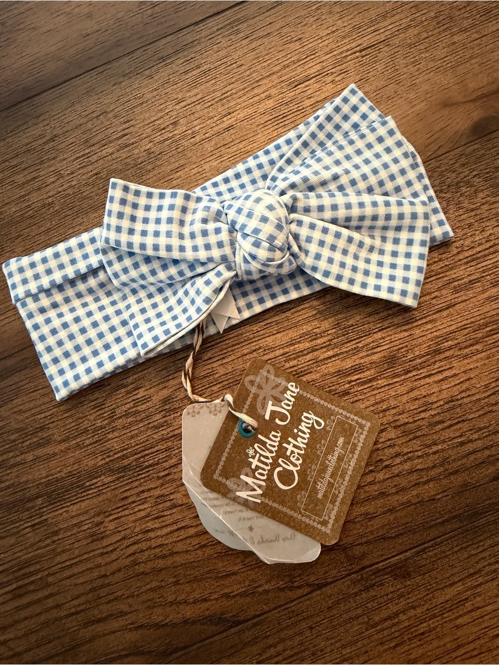 Matilda Jane "Bright Ideas" Gingham Headband March 2017 Enchanted Garden onesize